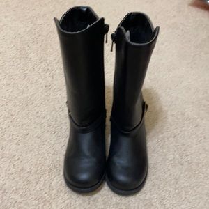 Girls Black Riding Boots